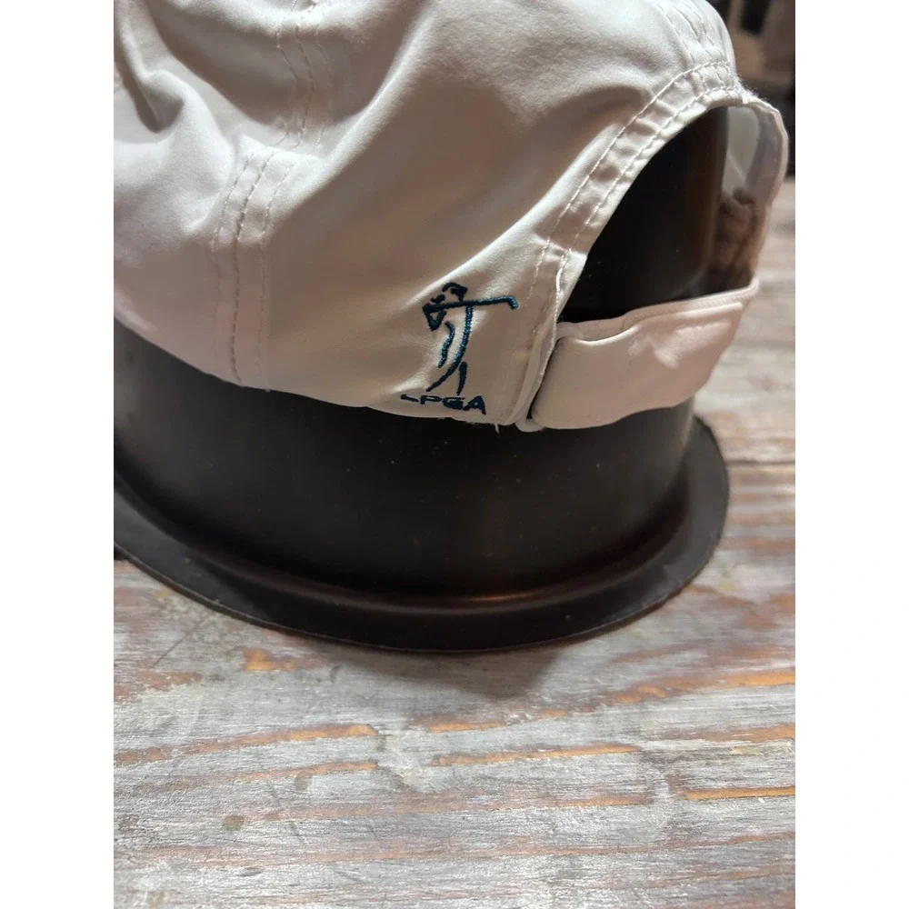 LPGA Ladies Professional Golf Association Hat White Blue Embroidered Adjustable